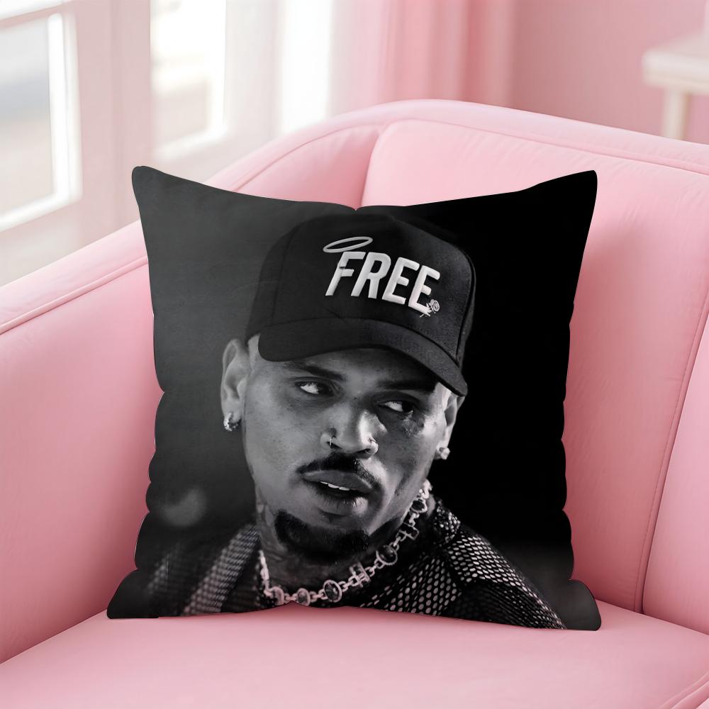Hot C-Chris Brown Cushion Cover Comfortable Reversible Pillow Cover Ideal for Car Sofa Bedroom & Beyond