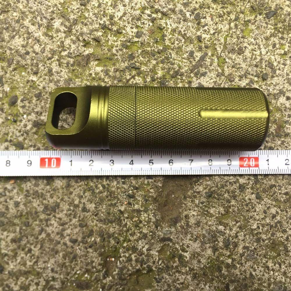 Dry Bottle Keychain Survival Capsule Hike Box Seal Tank Pill Box Container First-Aid Canister