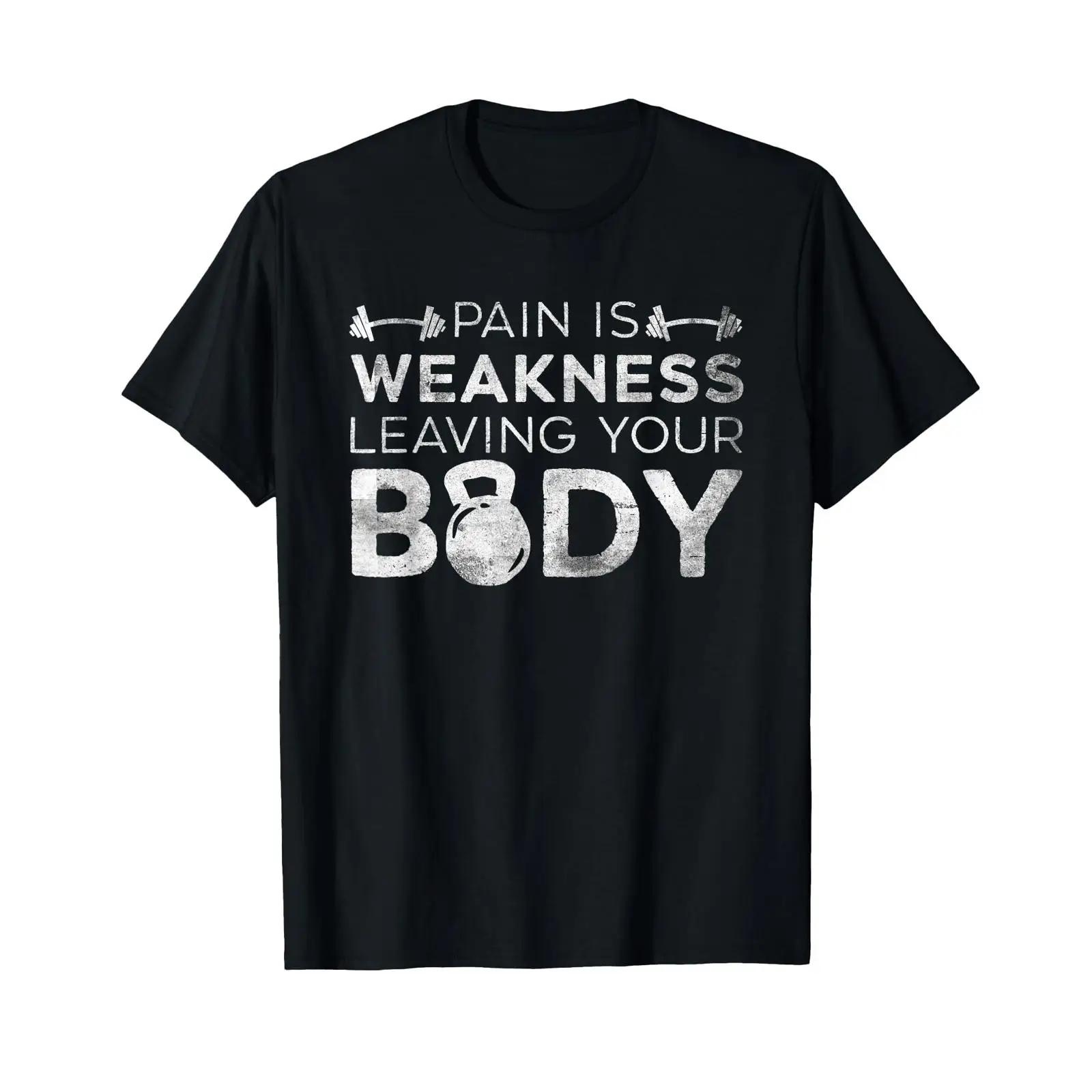 

T Shirt with German Text quot Schmerz ist Weakche Den Krper verlassen Grunge Gym Workout black vintage Washed Stylish 5XL різнокольоровий