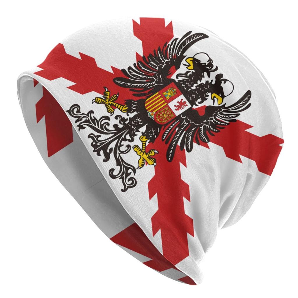 Gorro Calavera Legión Española Gorros Gorras Unisex Invierno Cálido Sombrero de Punto Moda Adulto España Cruz de Borgoña Gorros Sombreros Sombrero de Esquí para Exteriores