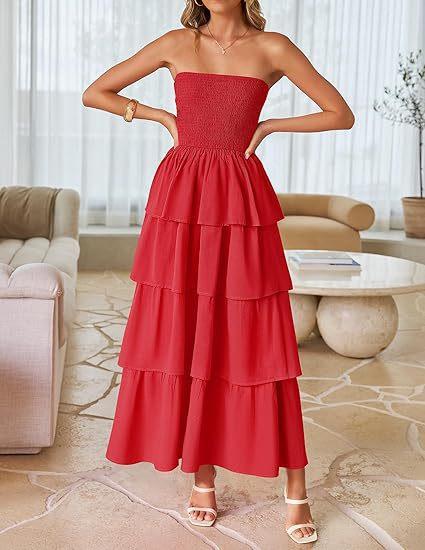 European and American women's clothing popular sleeveless off-the-shoulder pleated layered tube top long vest skirt