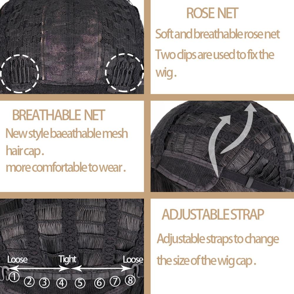 MISSQUEEN Long Straight Mixed Color Wigs Gold Bangs Hair Ladies Synthetic  Wigs Gold and Black Wigs Shoulder Length for Daily Party Women