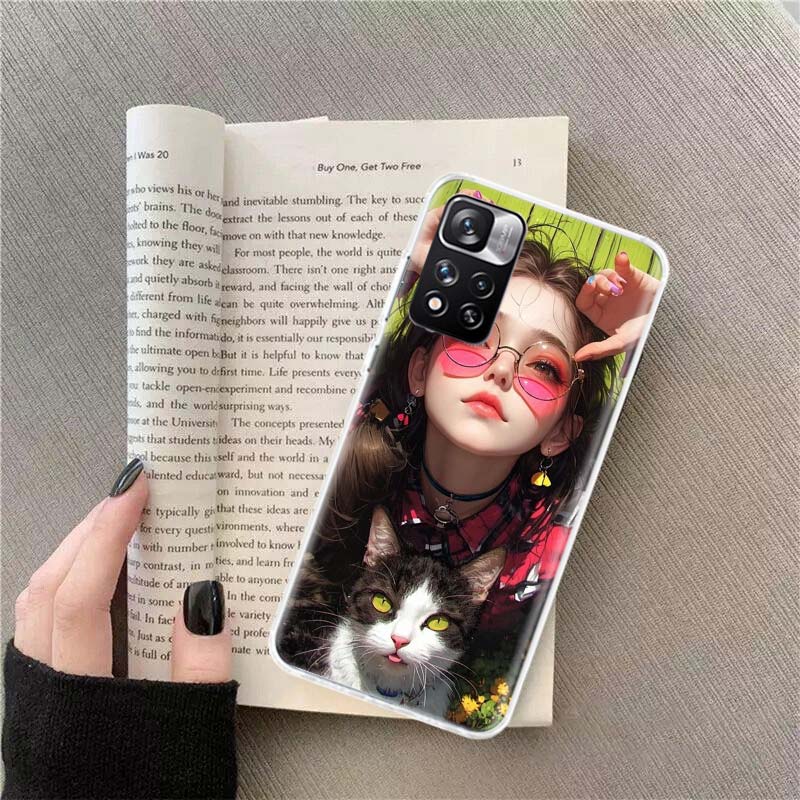 Youthful, Lively, Fashionable Girl Phone Case For Redmi Note 13 12 Pro Plus 14 15 Pro 5G 11 11T 11E 11S 10 Pro 10S 9 9S Cover Ce