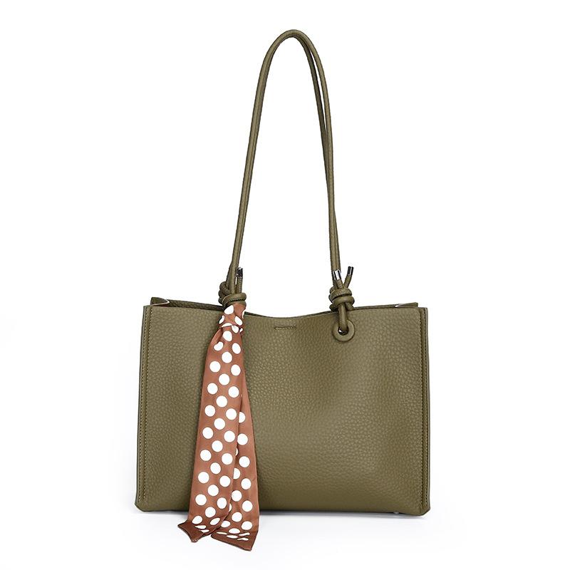 Women's Bag New Tote Bag Large Capacity Women's Bag Commuter Fashion Women's Shoulder Silk Scarf Casual Large Bag Mother and Child Bag