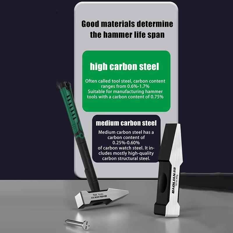 Hardware Tools, Building Decoration, Flat Head Hammer 200/300G, Plastic Coated Duckbill Hammer, Hammer Head 500G, Fitter Hammer