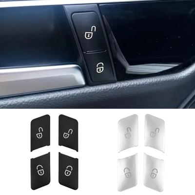 4ks/sada Tlačítka odemykání dveří auta Dekorace Kryt Obložení pro Mercedes Benz ABCE GLA CLA GLK GLE CLS ML GL W204 W212 W246 W166