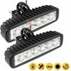 18W Power LED Daytime Running Lights 6000K White Aluminum Alloy Spotlights Super Bright High Bright Driving Lights SUV Truck