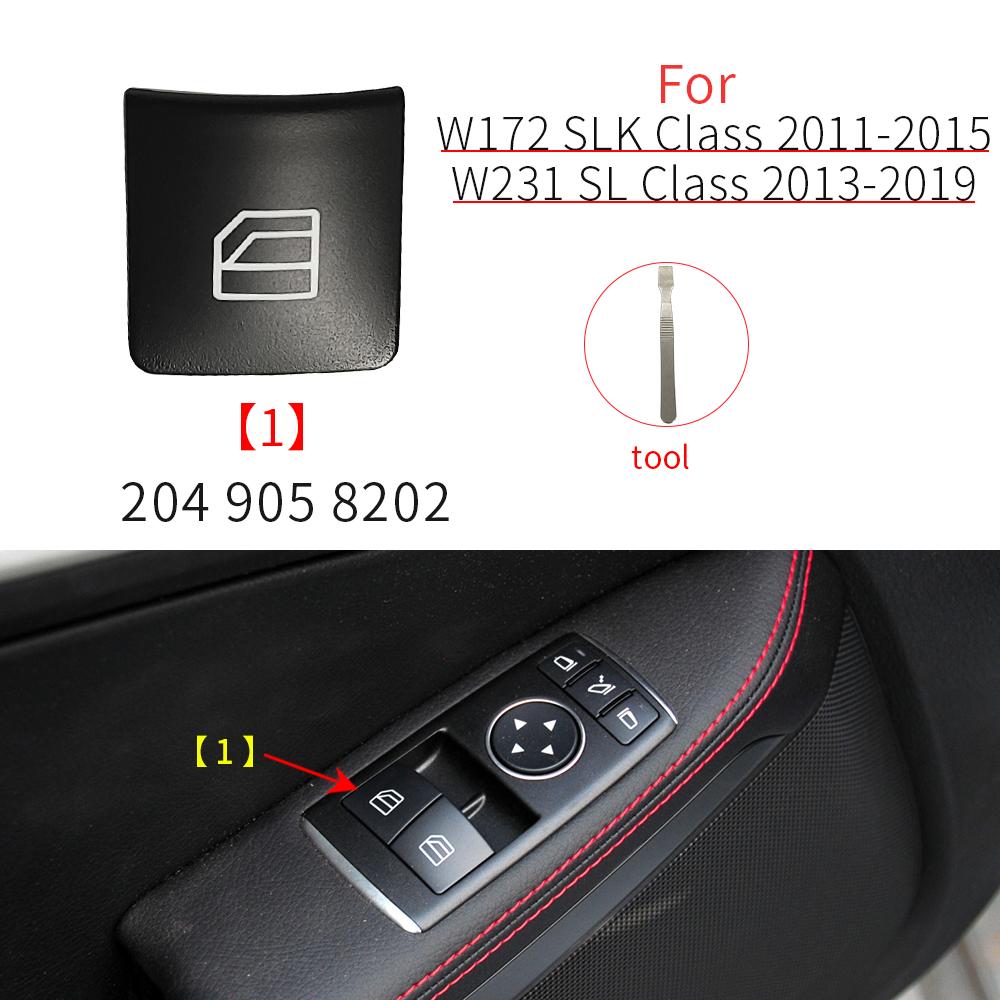 For Mercedes W172 W231 Class Car Electric Power Master Window Switch Button Cover Cap For Benz SLK200 SLK300 Sl 350 SL400 SL500