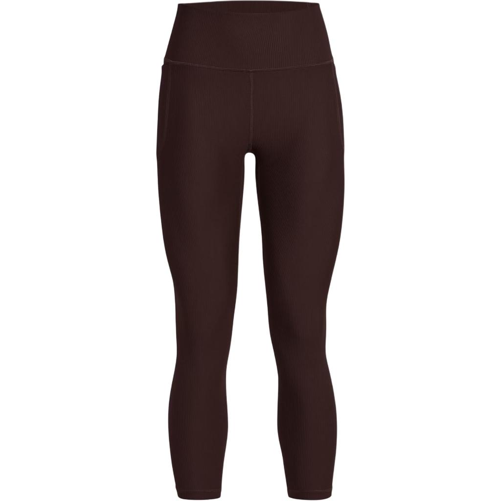 Under Armour Meridian Solid Color Fashion Comfortable Tight Nine-Point Sports Pants Women Pants Obsidian-Brown 1386467-227