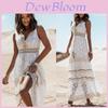 Bohemian Summer Dress With Lace Patching For Casual Womens Wear
