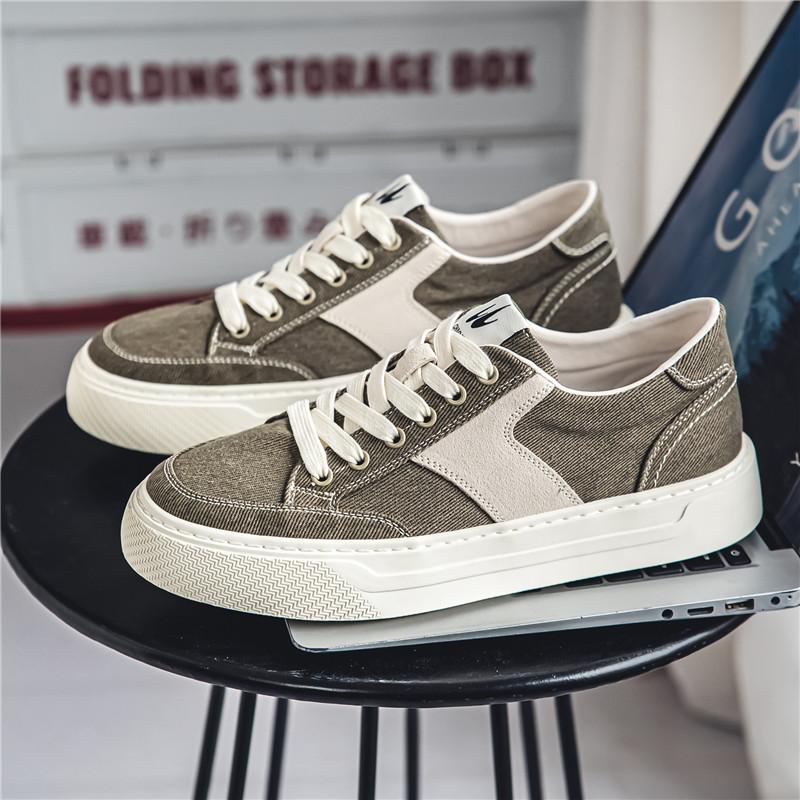 

Лоферы на платформе спортивная обувь обувь для мужчин повседневные кроссовки мягкие и удобные парусиновые скейтборд спорт и отдых вентиляция 44 хаки