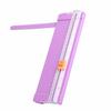 Paper Cutter Small Mini Folding Clear Scale Burrs Free Carbon Steel Cutting Scrapbook Paper Trimmer Purple