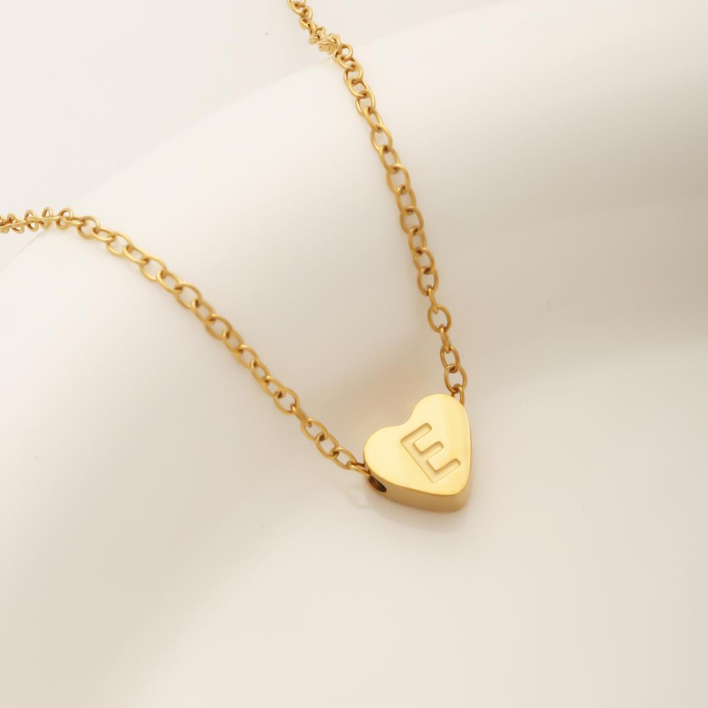 1 PZ Cavigliera a Catena Link in Acciaio Inossidabile Colore Oro Gioielli da Donna Cavigliera con Lettera Iniziale A-Z Cuore per Accessori da Donna