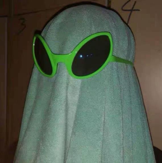 Funny Alien Sunglasses, Green Frame Black Lens Alien Glasses for Cosplay Costume Party Favor United States