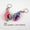 3D Printed Crab Claw Keychain Rainbow Colors Key Ring Pendant School Bag Pendant Keychain Accessory Gift