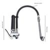 Heavy Duty 10-120 PSI Bayonet Style Inflator Gauge with Hose and 'Straight On' Chuck Wheel Tire Air Compressors