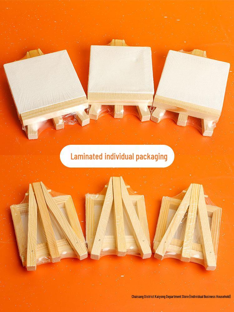 Ultra-Mini Easel Set: 55 Mini Frames & Blank Canvases for Kids' Painting & Graffiti Practice