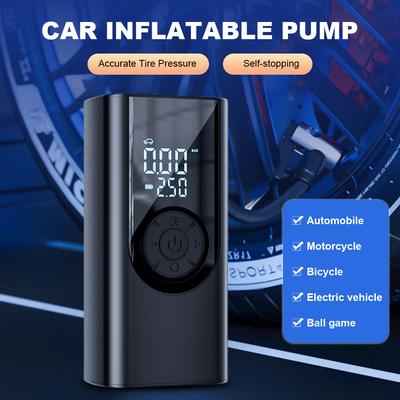 150PSI Portable Air Compressor with LED Light Portable Car Inflator Pump LCD Digital Display for Car Motorcycles Bicycle Ball