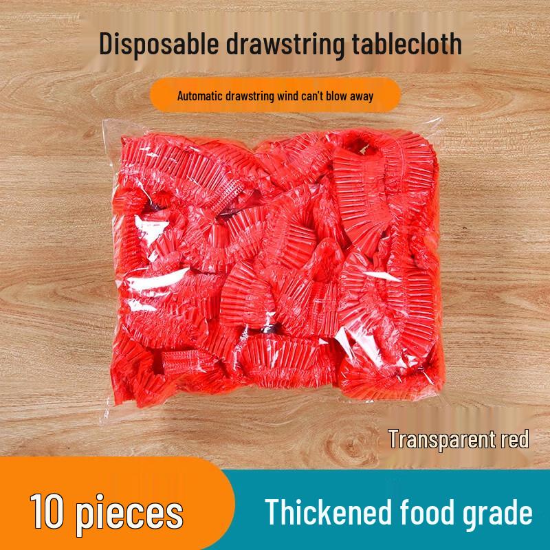 

ZISIZ Disposable Round Tablecloth with Drawstring