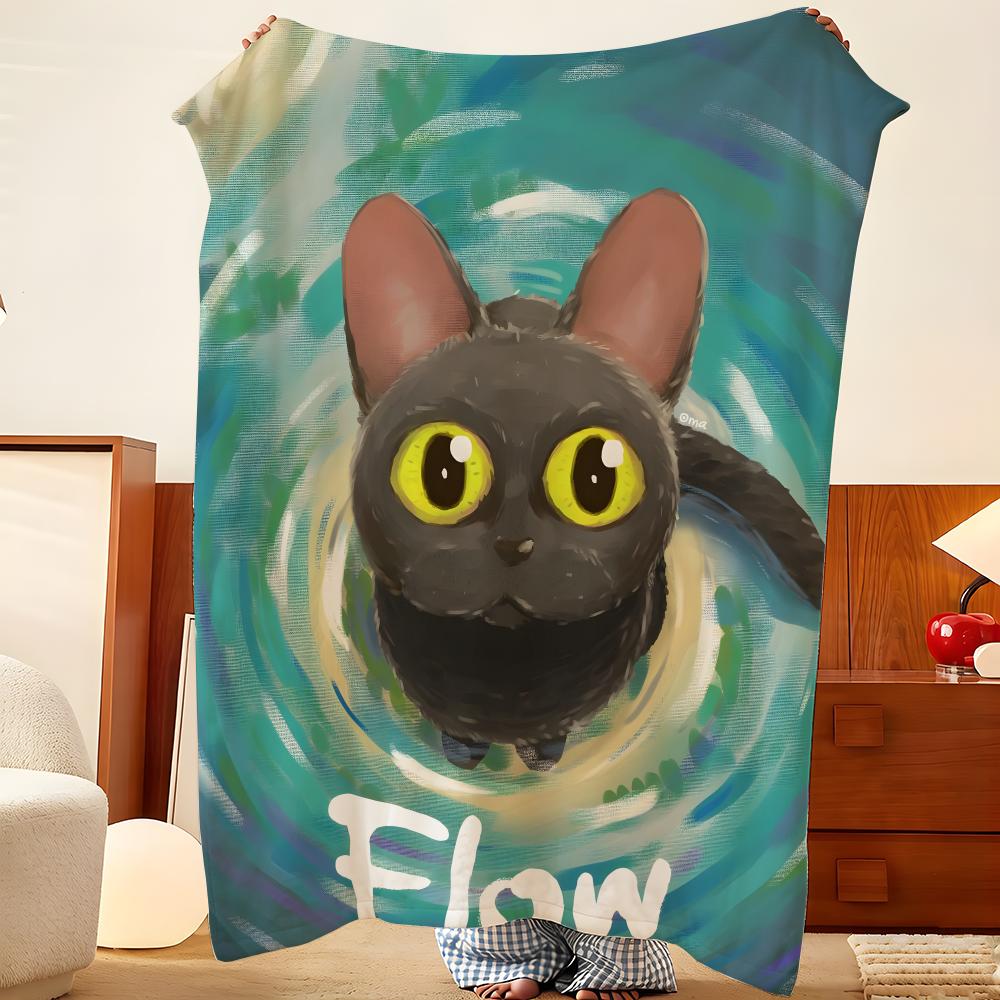 Art F-flow Throw Flannel Throw Blanket, Lightweight Cozy, Durable Washable Cute Cool