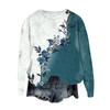 Women's Fashion Round Neck Pullover Top Long Sleeve Tee Printed Sweatshirt