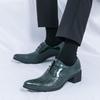 Men's Plus Size Patent Leather High Heels: Multi-Color, Height-Increasing, Pointed Toe, Lace-Up Casual Business Shoes