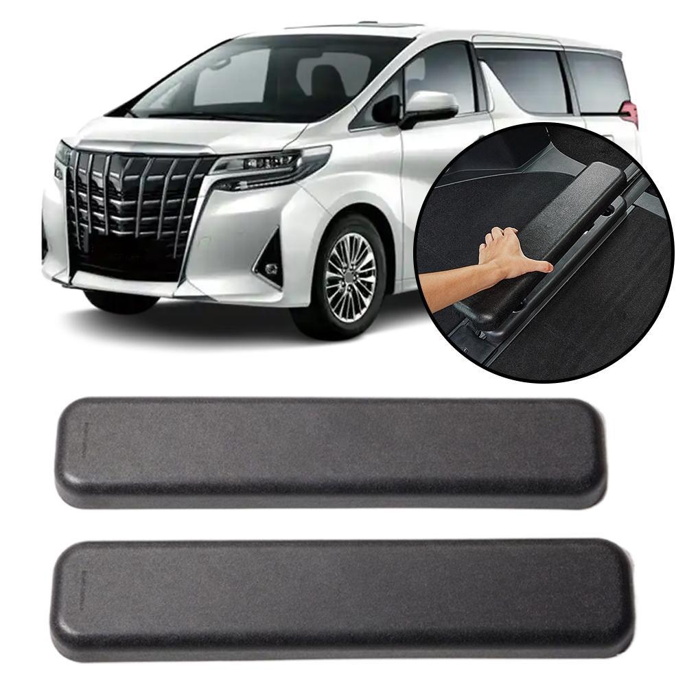 2PCS Rear Trunk Track Protection Cover ABS Third Row Seat Track Guards For Toyota Alphard 20/30/40 Series Interior Accessories