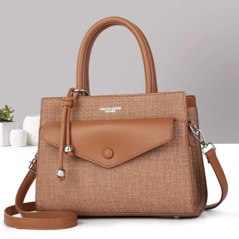 Casual large-capacity bag women's fashion personalized bag simple texture shoulder bag women's handbag