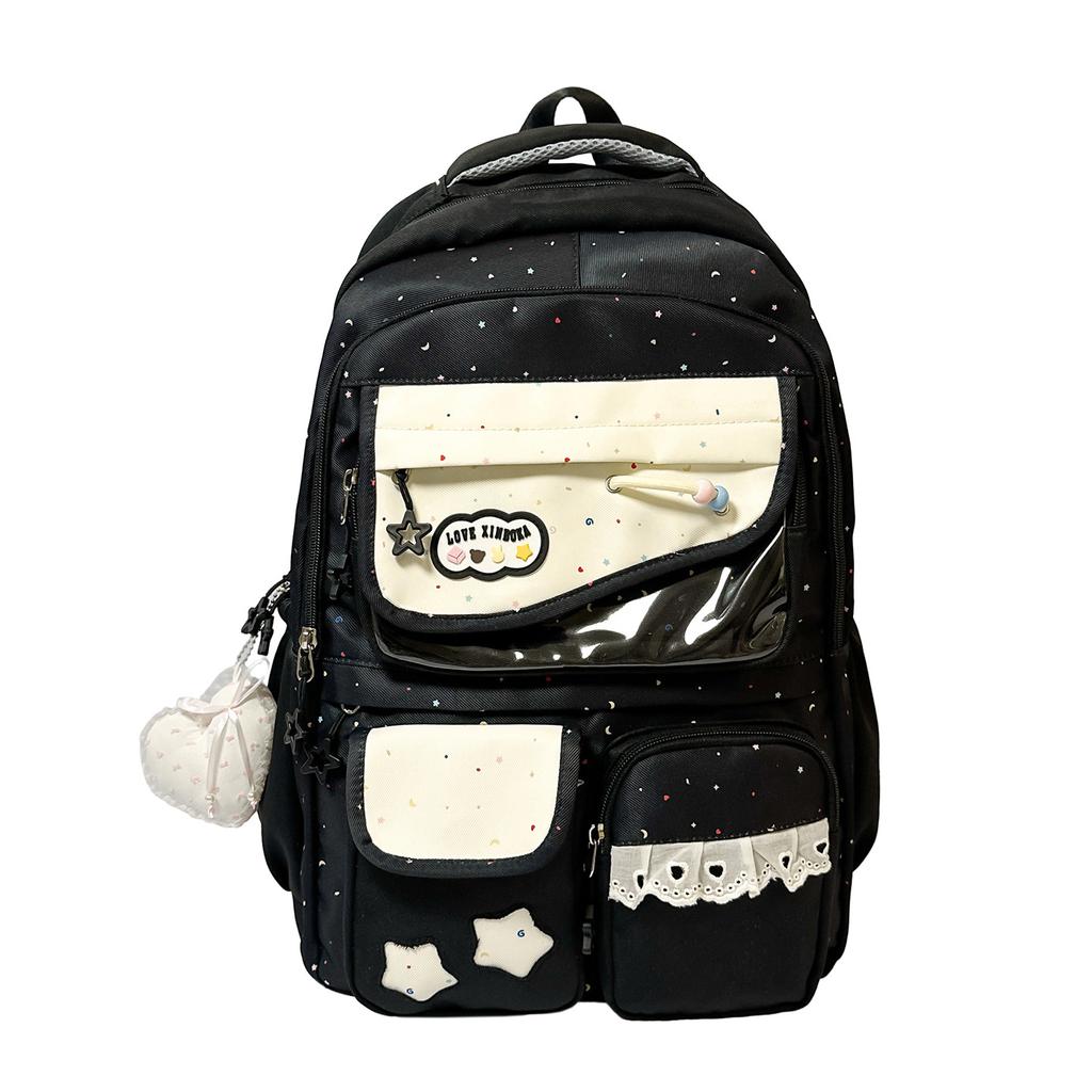 Schultasche frisch und süß hochwertiger Rucksack weiblich Dopamin Schmerz Tasche Mädchen Herz Rucksack Japanische Mittelstufe Oberschule Schüler Schultasche