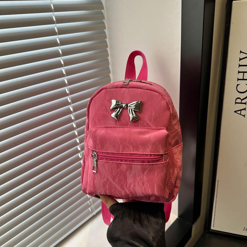 Schoolbag Bow Backpack Women's Niche Design Fashion Korean Edition School Bag 1011 Autumn and Winter Lightweight Small Travel Backpack
