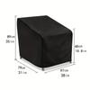 Single Sofa Cover, Outdoor Chair Cover - with Adjustable Drawstring, Suitable for Most Courtyard Single Sofa Chairs