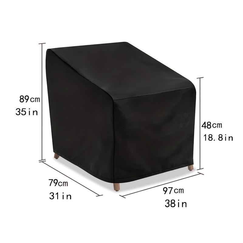 Single Sofa Cover, Outdoor Chair Cover - with Adjustable Drawstring, Suitable for Most Courtyard Single Sofa Chairs