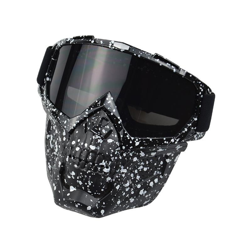 Anlorr Motorcycle Goggles Windproof Tactical Mask Dustproof Goggles With Face Protection Shield Mask