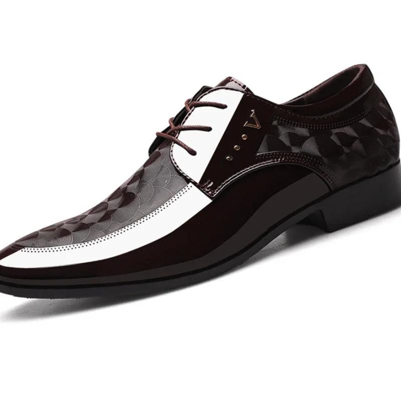Kožené boty pro muže společenské boty všestranné svatební boty pánské boty designové mokasíny pánské zapatos para hombres