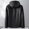 FAPAI Men's Hooded Sheepskin Leather Jacket