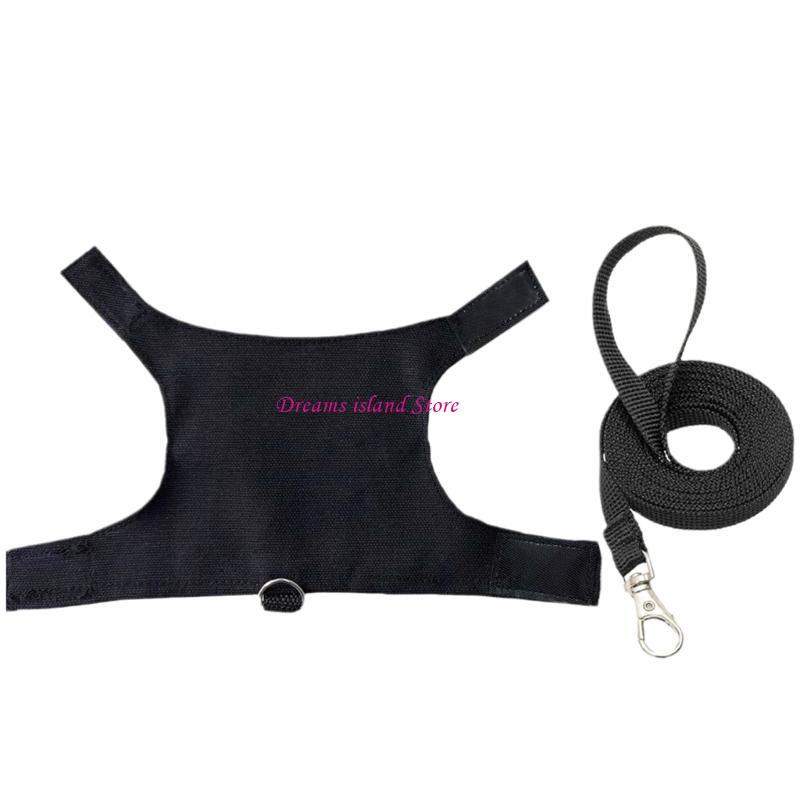 Lizards Harness Leash Set Adjust Size Cloth Reptiles Traction Lizards Traction Rope Harness with Letter Print Decoratives HX6C