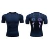 Blossom Print Short Sleeve Compression Tee Shirts Men Summer Athletic Quick Dry T-shirts Fitness Gym Workout Running Sporty Tops