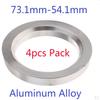 4Pcs Heavy Duty Spigot Rings 7.31-54.1mm Wheel Hub Center Bore Adapters