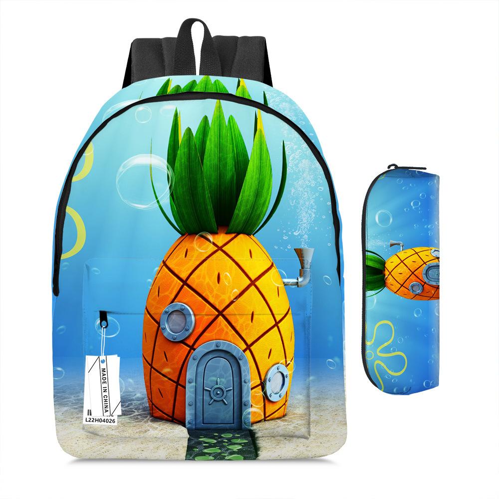 Spongebob Squarepants Children'S School Bag Male And Female Students Backpack Kindergarten Cute Cartoon Backpack Pencil Bag