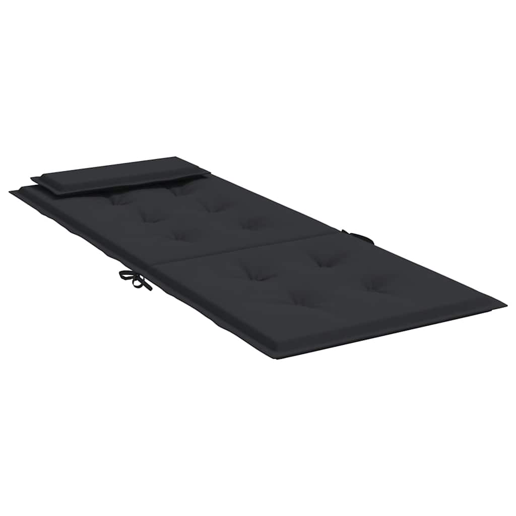 High Back Seat Cushions 4 Pcs Black Oxford Fabric