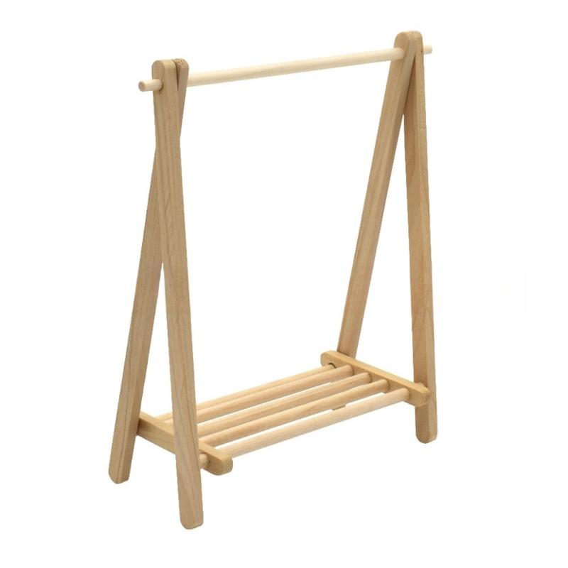 

Детализированная миниатюрная мебель Складная стойка для организации одежды для кукольных домиков 1/12 Аксессуары для украшения выставочной комнаты 1