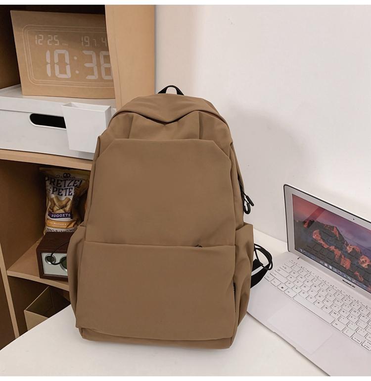 Jednobarevný školní batoh Dámský Velkokapacitní batoh Studentský cestovní batoh Pánské