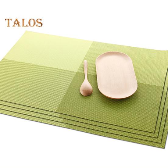 Placemat Wear Resistant Waterproof Non-slip Heat Insulation Rectangular Table Mat Glassware Cup Coaster