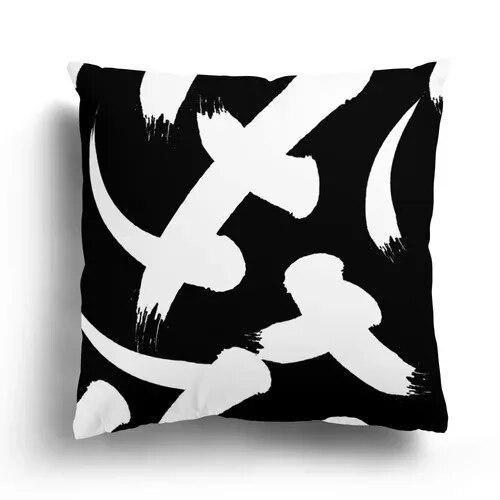 Nordic black and white simple geometric print pillow case home decoration bedroom room living room sofa cushion cover 45x45cm