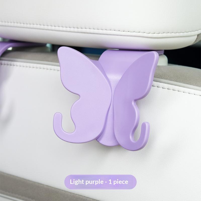 Butterfly Shaped Car Headrest Hooks Sturdy Build Easy Install For Hanging Bags Groceries Daily Trips
