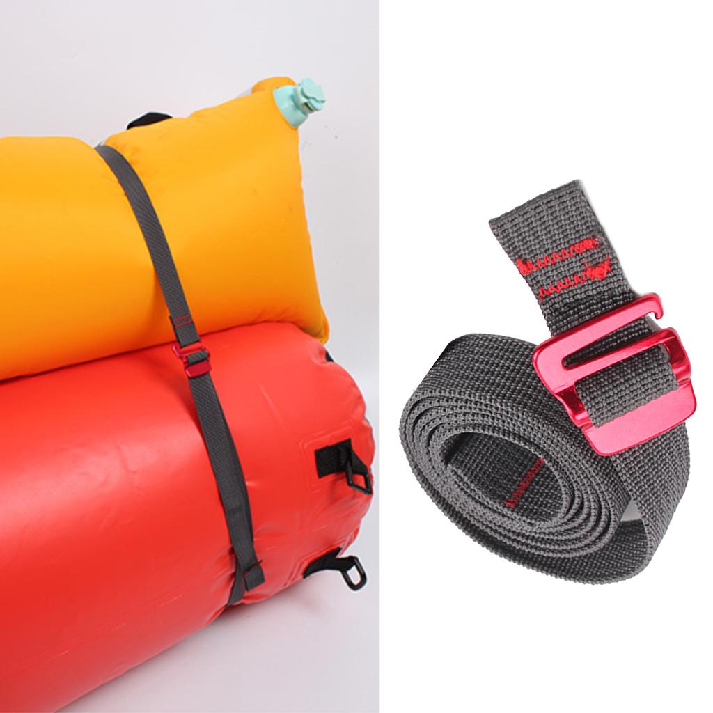 Nylon Tape Rope with Quick Release Hook Tension Belt 150cm Cord Travel Backpack Outdoor Buckle Tie Down Belt Cargo Strap