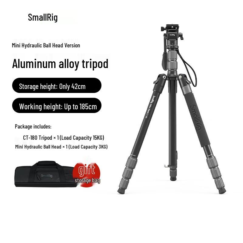 SmallRig Professional Video Tripod with Hydraulic Head