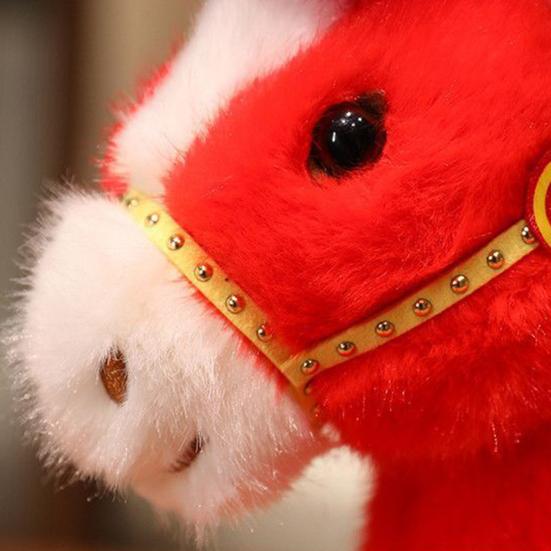 Horse Brings Wealth Plush Doll Soft PP Cotton Zodiac for Year of The Horse 2026 Cute Lucky Gift for Kids Collectors