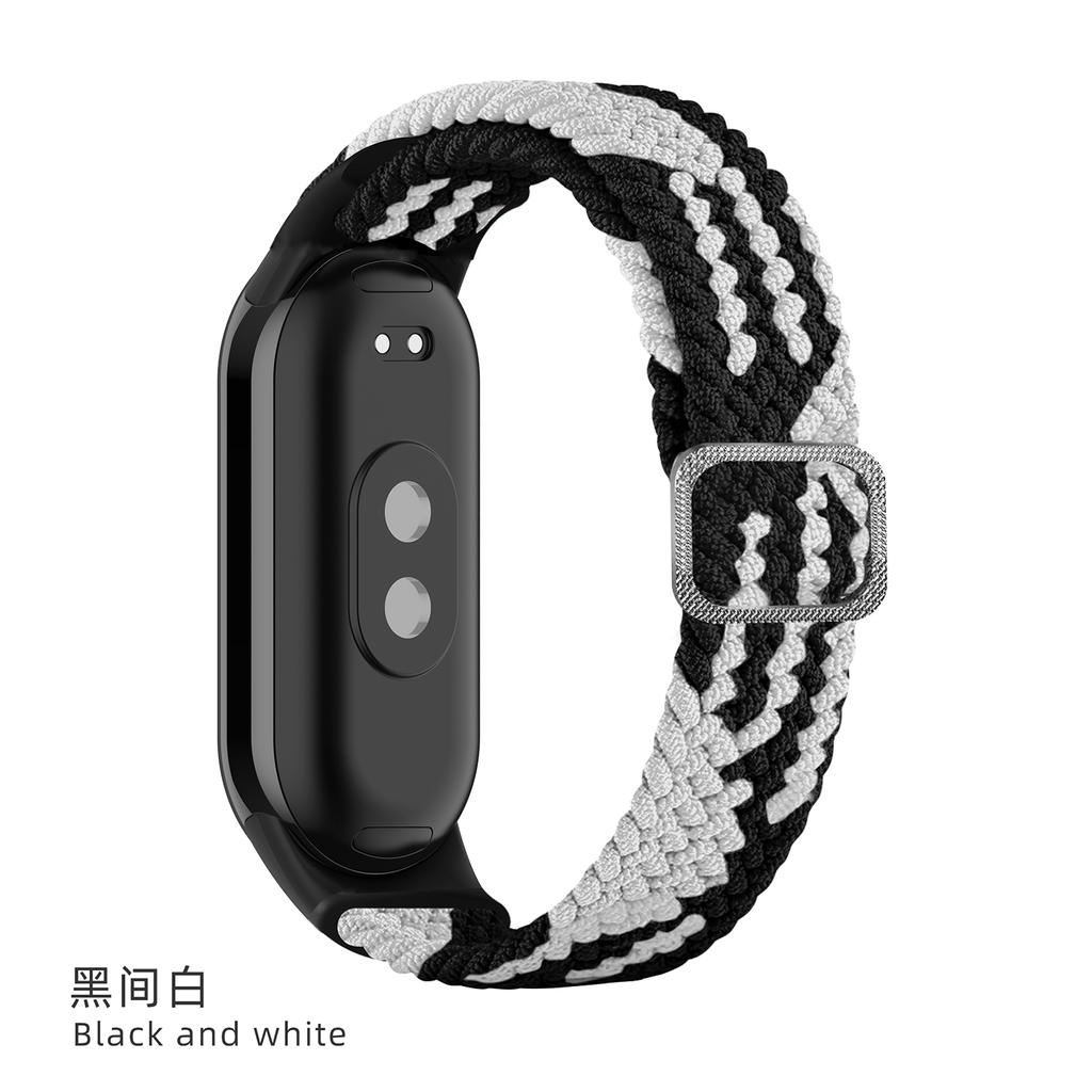 Strap for Xiaomi Mi Band 10 9 8 Elastic Braided Solo Loop Adjustable Buckle Replacement correa bracelet for Miband 4 3 5 6 7