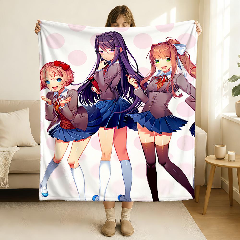 Game D Doki S D Doki L Literatuare C Club Blanket Soft and Skin Friendly For Couch Bed Napping Bedspread All Seasons Comforter